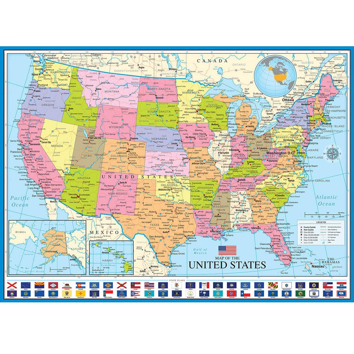 Штаты сша карта с названиями. Политическая карта Штатов США. Карта США географическая крупная. Карта США со Штатами. Политическая карта Соединенных Штатов Америки.