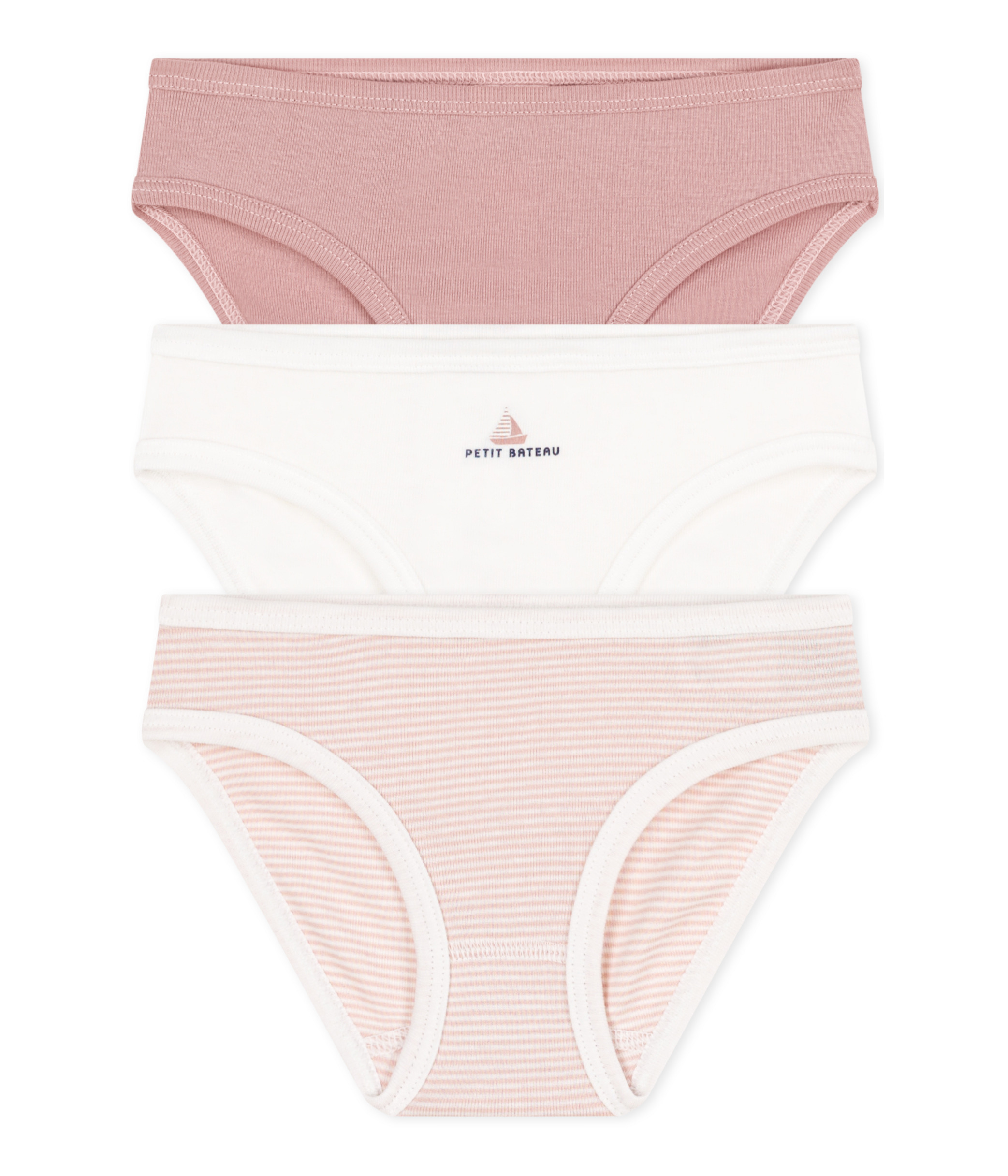 PETIT BATEAU Lot de 3 culottes fille pas cher Auchan