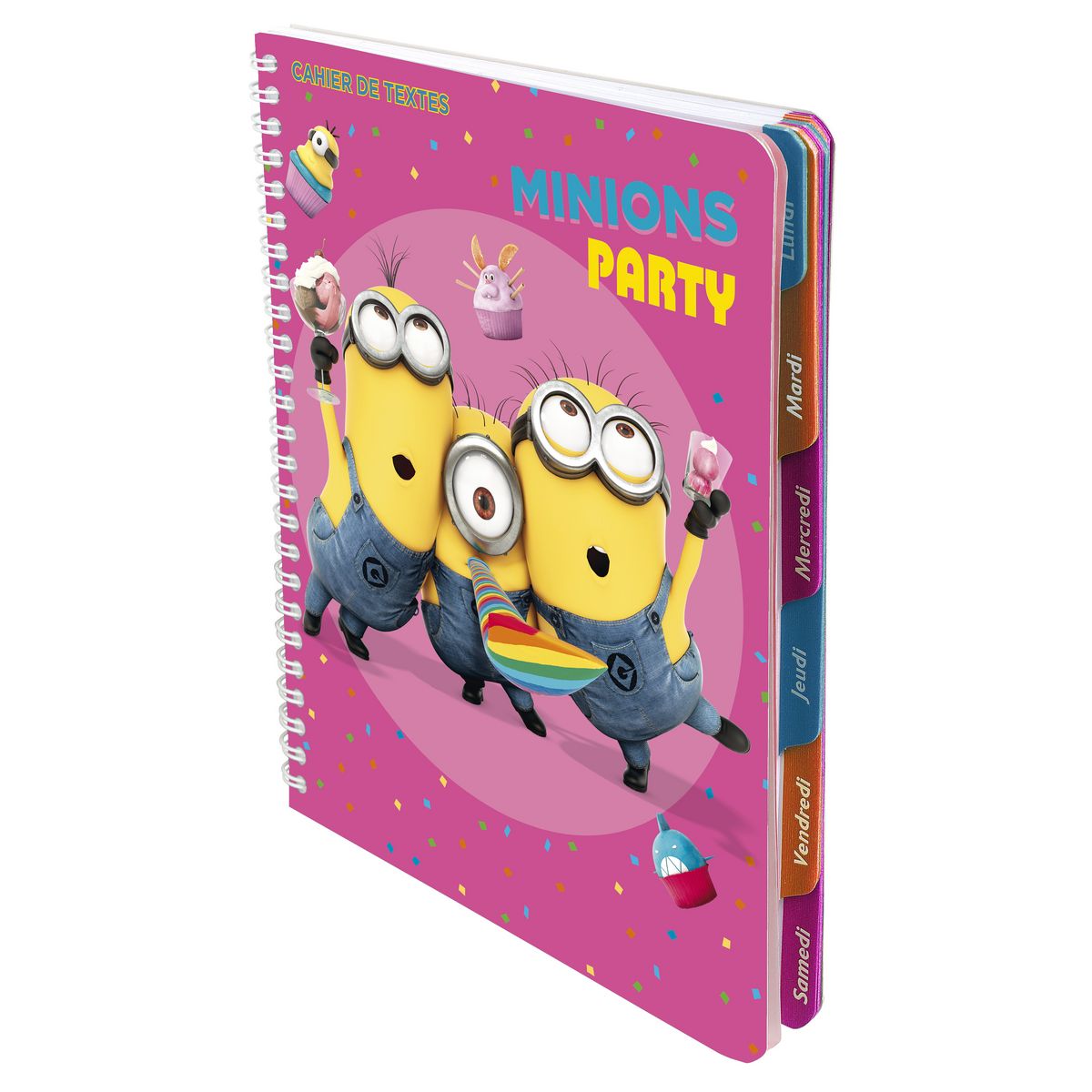 LES MINIONS SIL Cahier De Texte à Spirale 17x22cm 148 Pages Les Minions ...