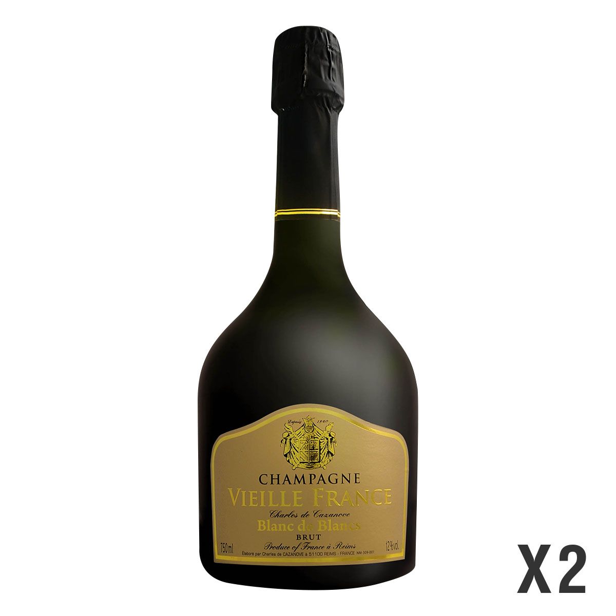 Champagne Brut Charles de Cazanove Vieille France Blanc de Blancs pas cher Auchan.fr