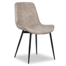 NOUVOMEUBLE Chaise design grise ELENA (lot de 2)