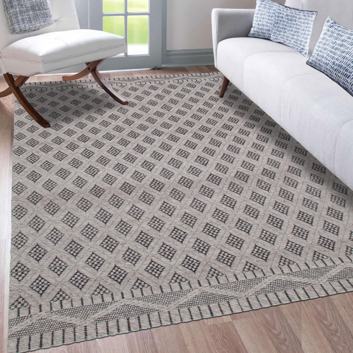 IMPALO Tapis kilim RECYKILIMO tapis salon tissé à la main
