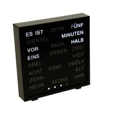 United Entertainment Horloge a mots allemands a LED 16,5x17 cm