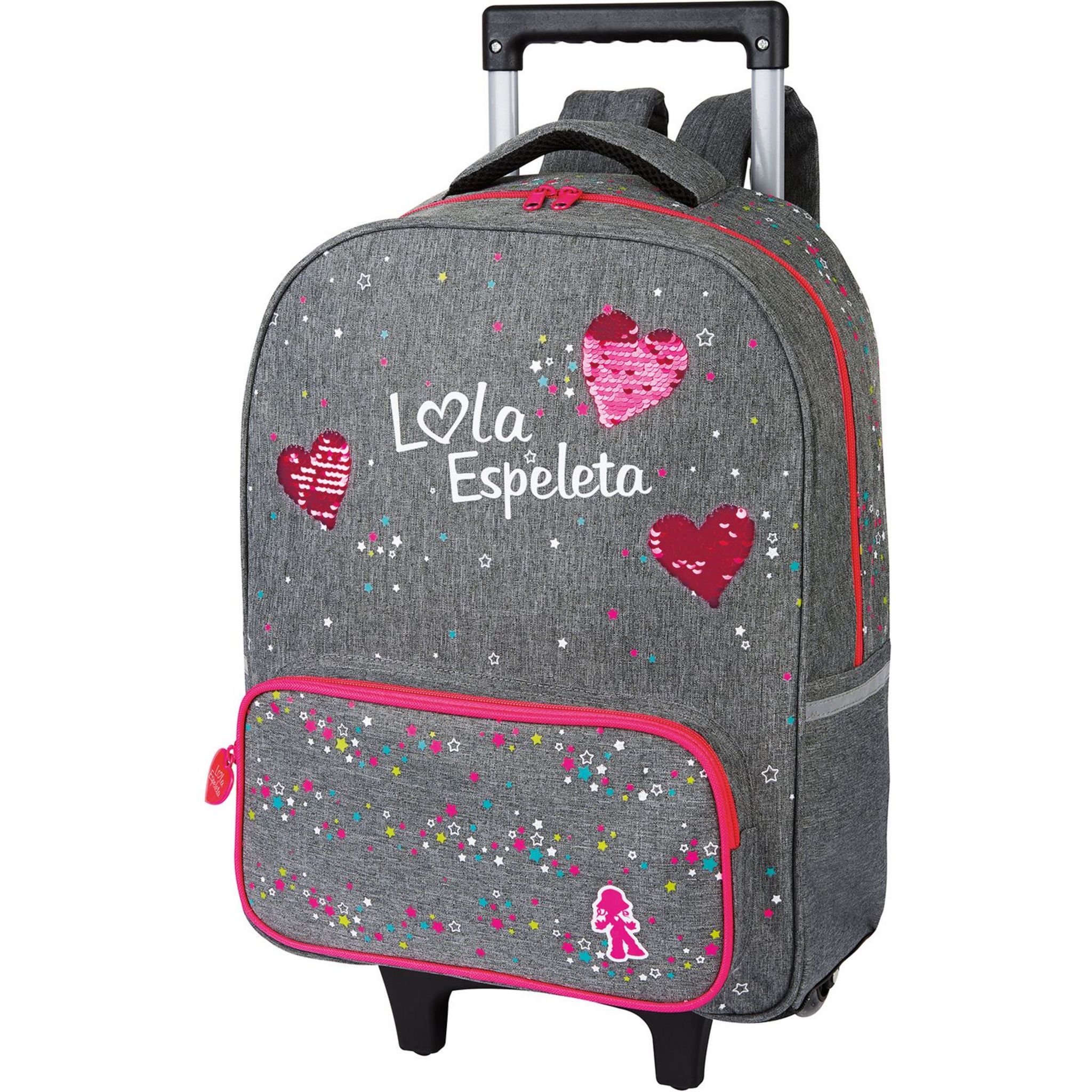 LOLA ESPELETA Sac dos roulettes 1 compartiment gris LOLA