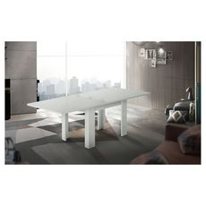 Table de séjour salle à manger extensible L90-180cm OSTUNI (Bois blanchi)