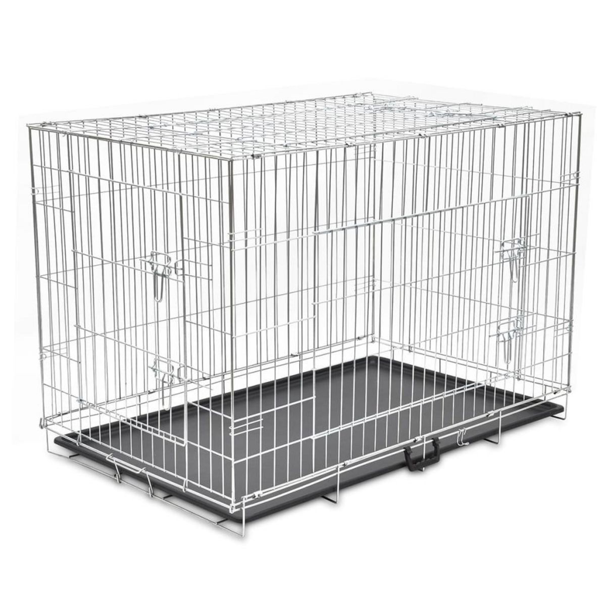 VIDAXL Cage metallique et pliable pour chiens XXL