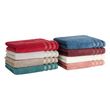 ACTUEL Drap de bain uni en coton liteau lurex 500 g/m². Coloris disponibles : Rose, Gris, Taupe, Vert, Bordeaux, Bleu