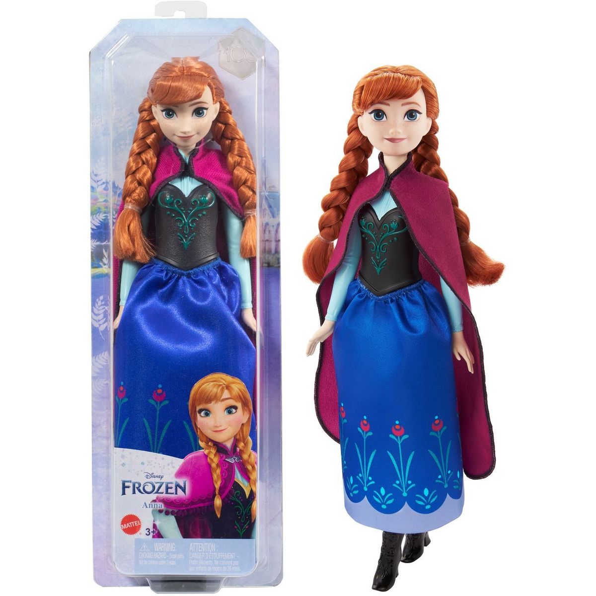 MATTEL Poupée Anna Reine des neiges 2 Tenue bleue et violette pas cher 