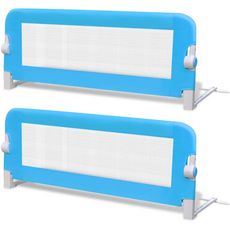 Barriere de lit de securite pour tout-petits 2pcs Bleu 102x42cm