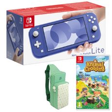 Console Nintendo Switch Lite Bleue + Animal Crossing New Horizons + Sac en bandoulière Animal Crossing