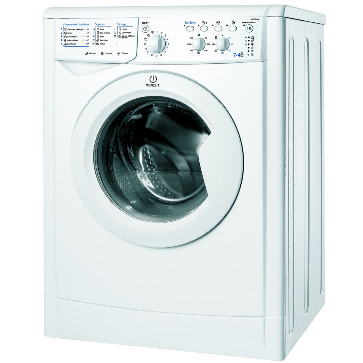 INDESIT Lave-linge séchant XWDE 1071481XWKKK EU - 10 Kg Lavage - 7 Kg  Séchage - 1400 Trs/min pas cher 