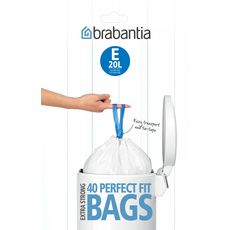 BRABANTIA Distributeur 40 sacs poubelle E Perfecfit 20 Litres