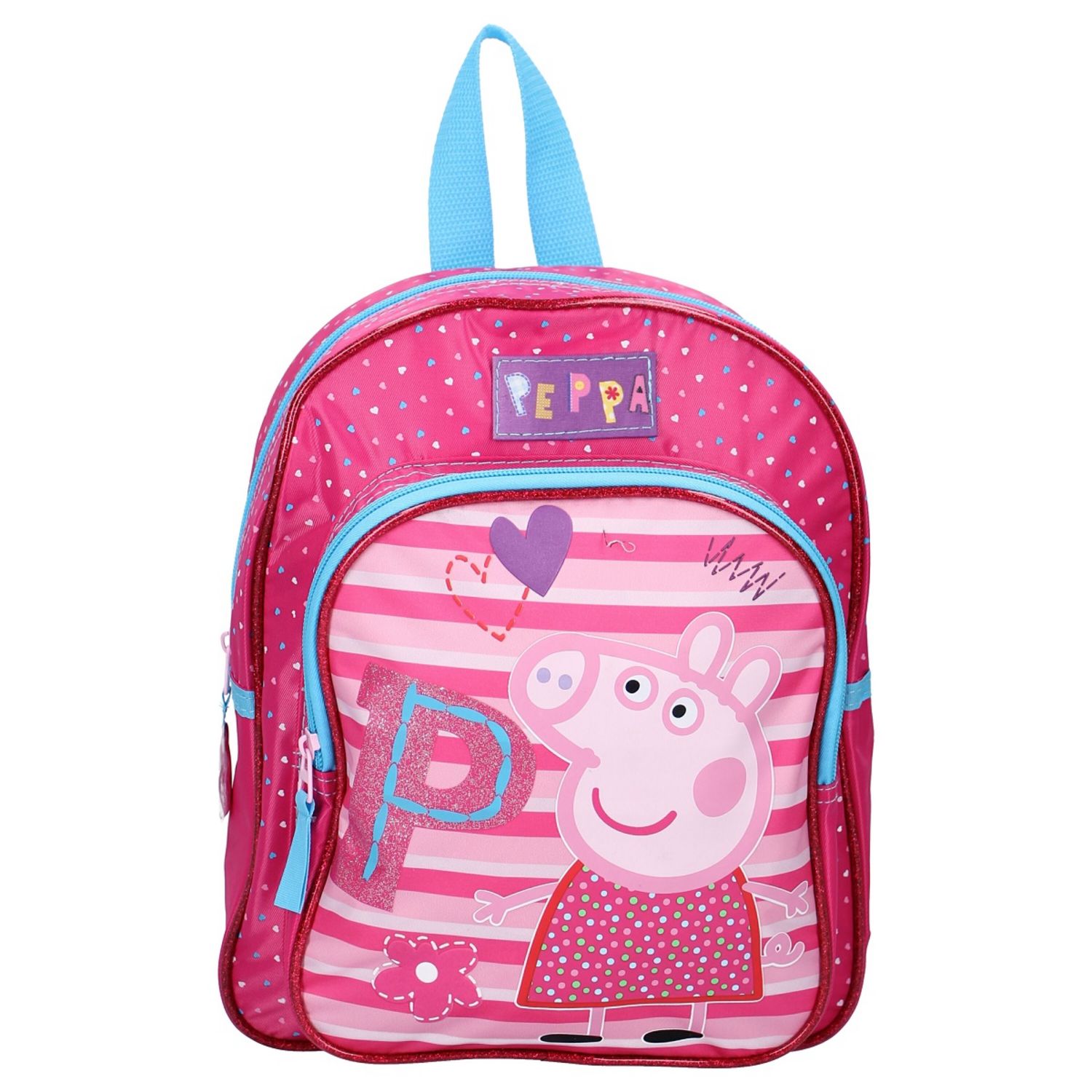 Sac maternelle rose avec pochette avant Peppa Pig pas cher Auchan.fr