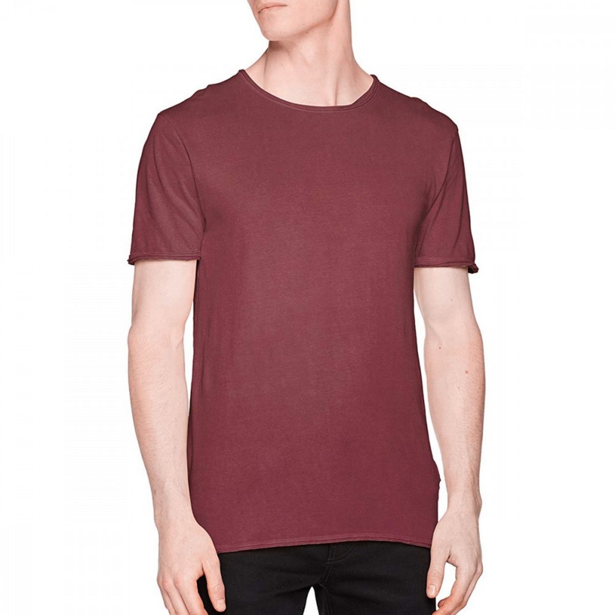 T shirt bordeau discount homme