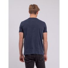 t-shirt manches courtes col rond pur coton nabarzu (Bleu marine)