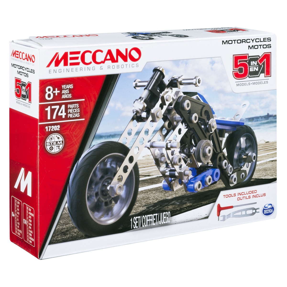 Voiture et moto - 5 modèles - Meccano - Jeux de construction