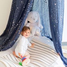 Ciel De Lit Bebe Bleu Marine Pas Cher A Prix Auchan