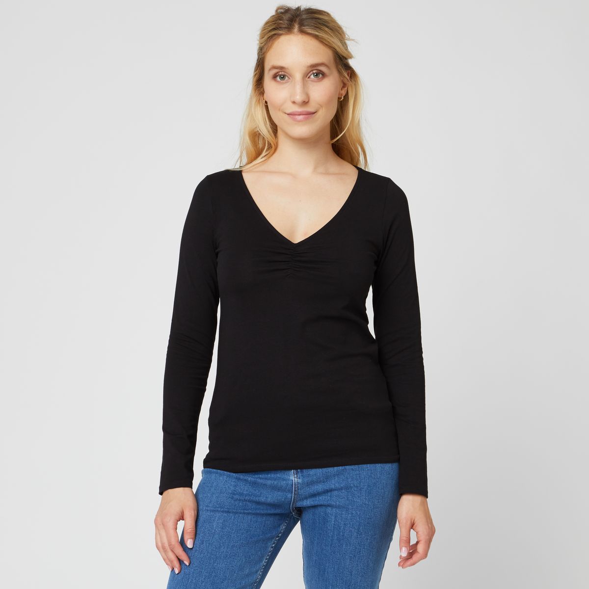 T shirt par best sale dessus manche longue femme