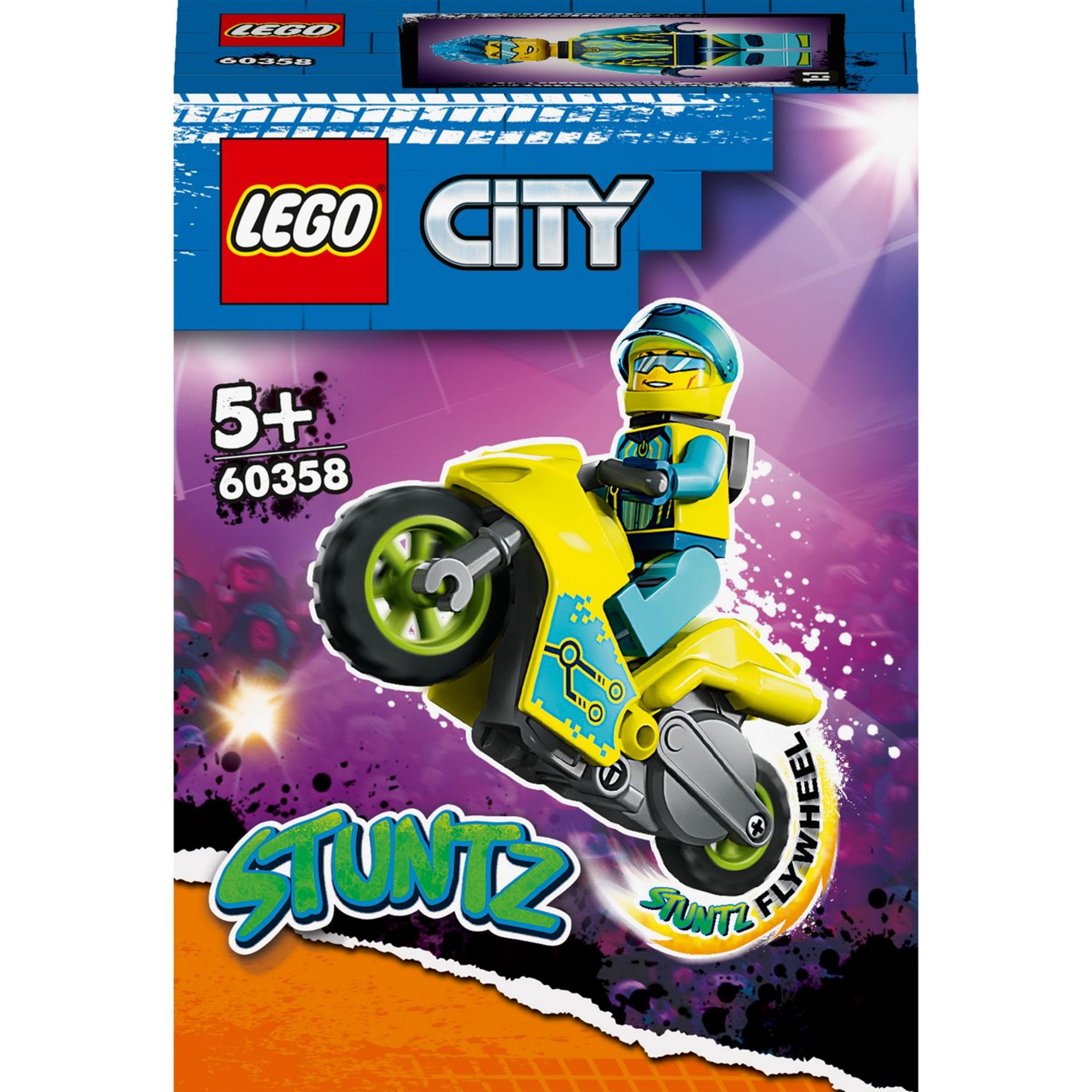 LEGO City 60358 La cyber moto de de cascade, Jouet Véhicule pour