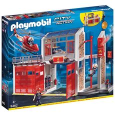 PLAYMOBIL 9462 - City Action - Caserne de pompiers et hélicoptère