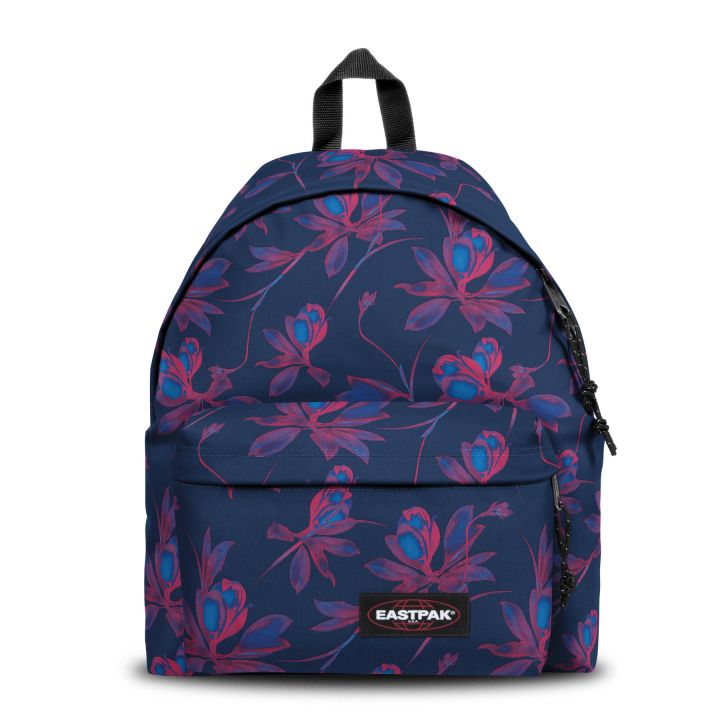 Eastpak violet 2025 avec des fleurs