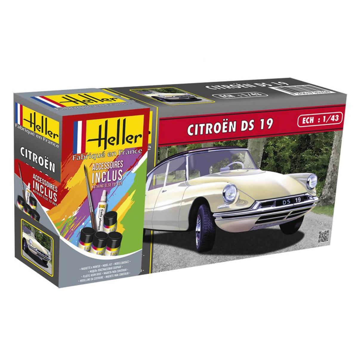 Heller Maquette voiture : Kit : Citroën DS 19 pas cher 