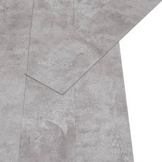 Planches de plancher PVC 5,02 m² 2 mm Autoadhesif Gris terre