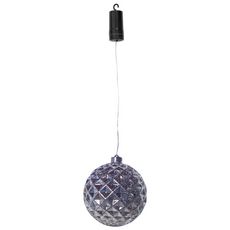 Luxform Lampe suspendue a LED a piles Ball Diamonds Argente