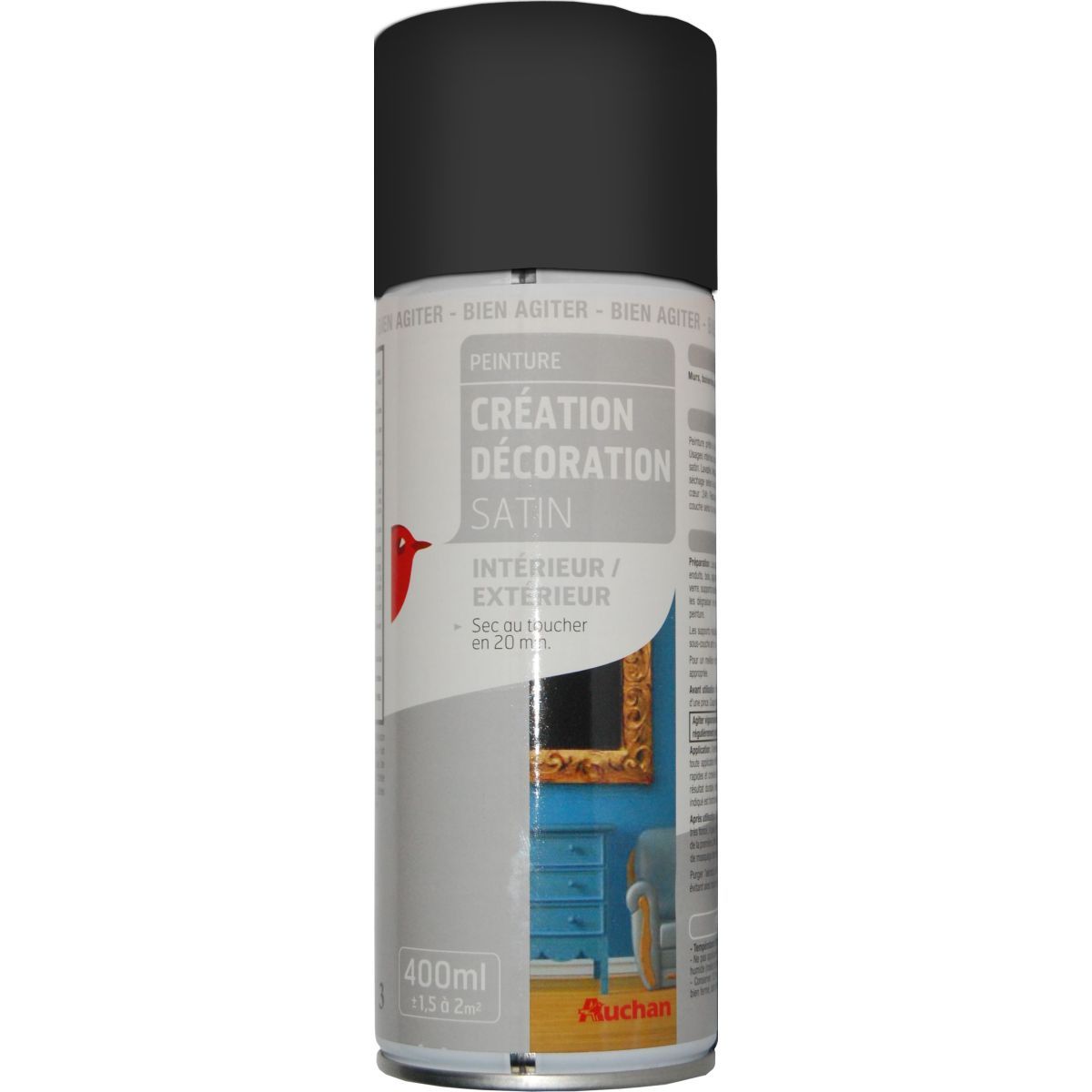 Nespoli Peinture en aerosol couleur noir satin pas cher 