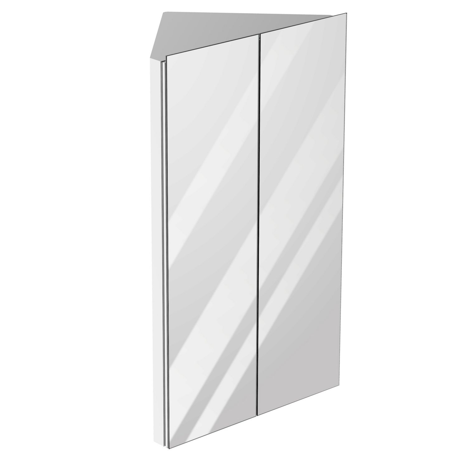 Meuble Miroir d'Angle de salle de bain - Blanc - 31x31 cm - City -  Cdiscount Maison