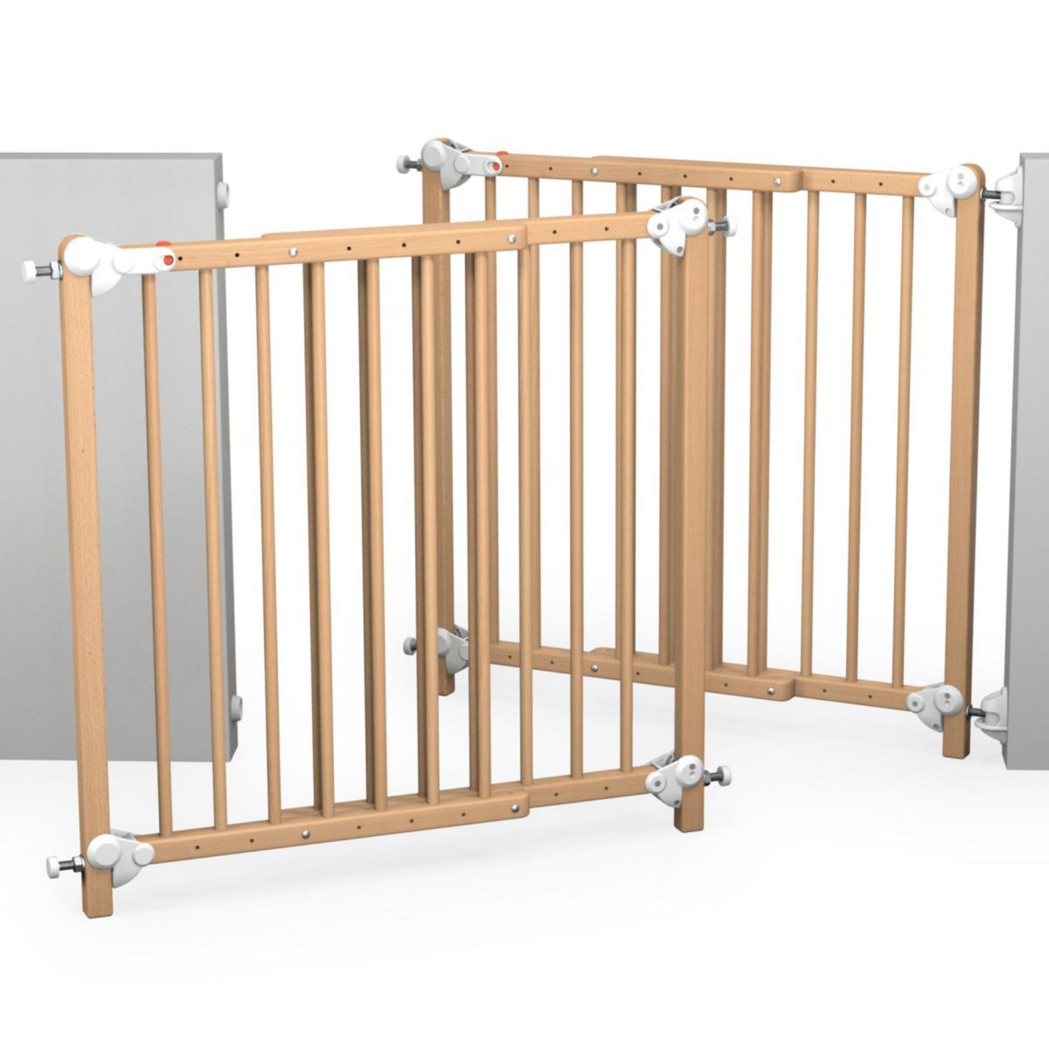 Barrière de sécurité portillon enfant amovible 73-110cm naturel