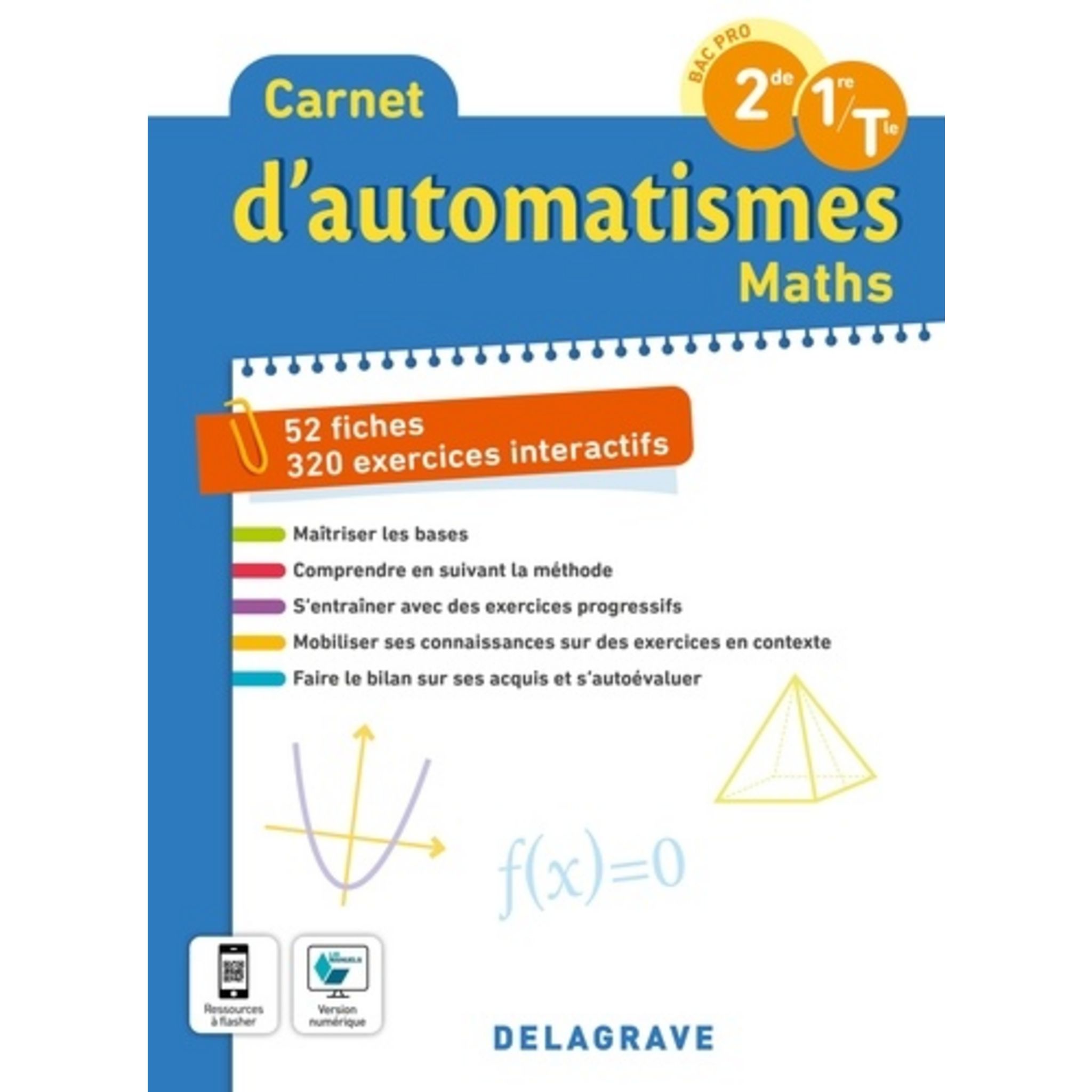 Carnet d'automatismes mathématiques Bac Pro (2022) - Cahier élève