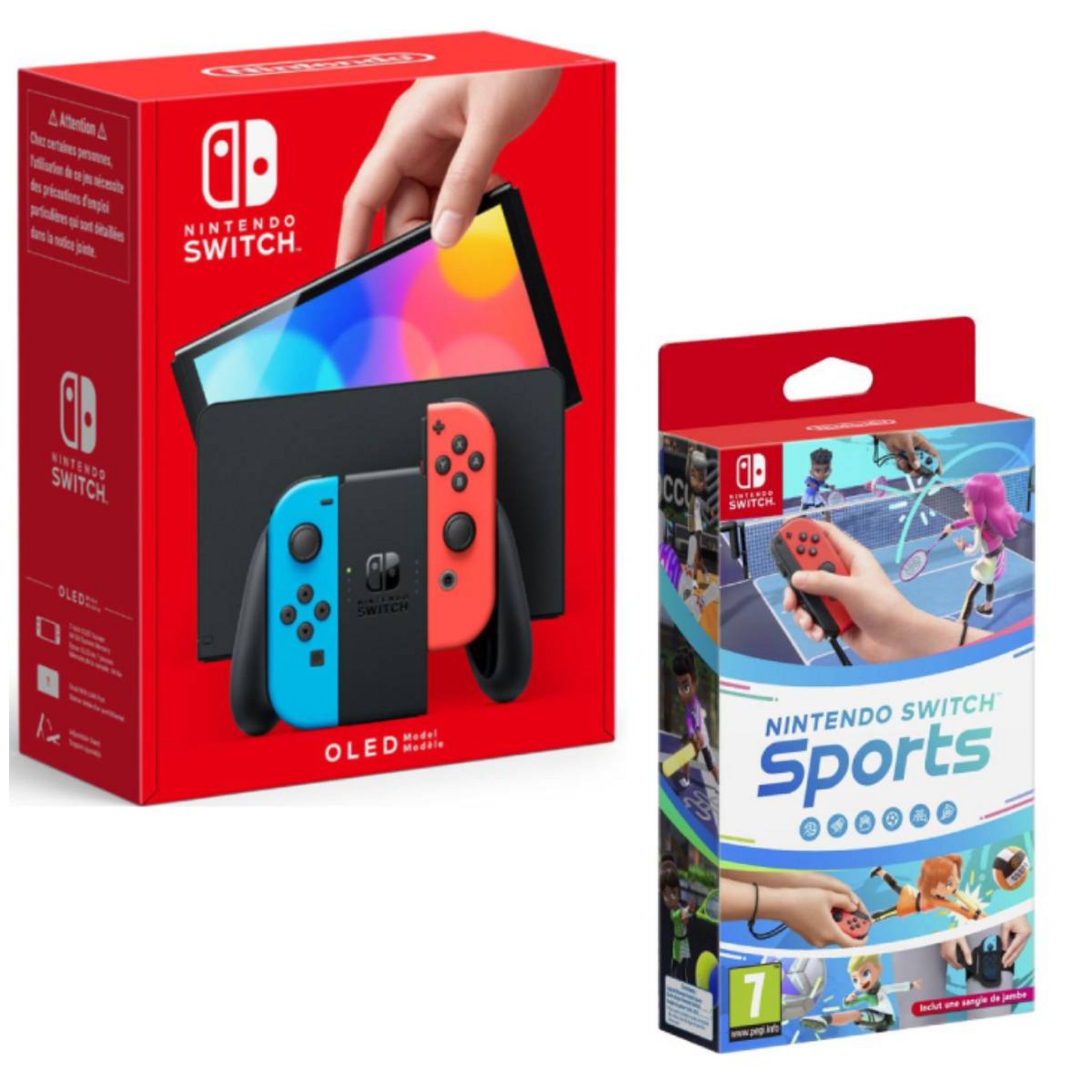 NINTENDO Console Nintendo Switch Joy-Con Bleu et Rouge + Animal Crossing:  New Horizons + Pack 9 Accessoires Exclusivité Auchan pas cher 