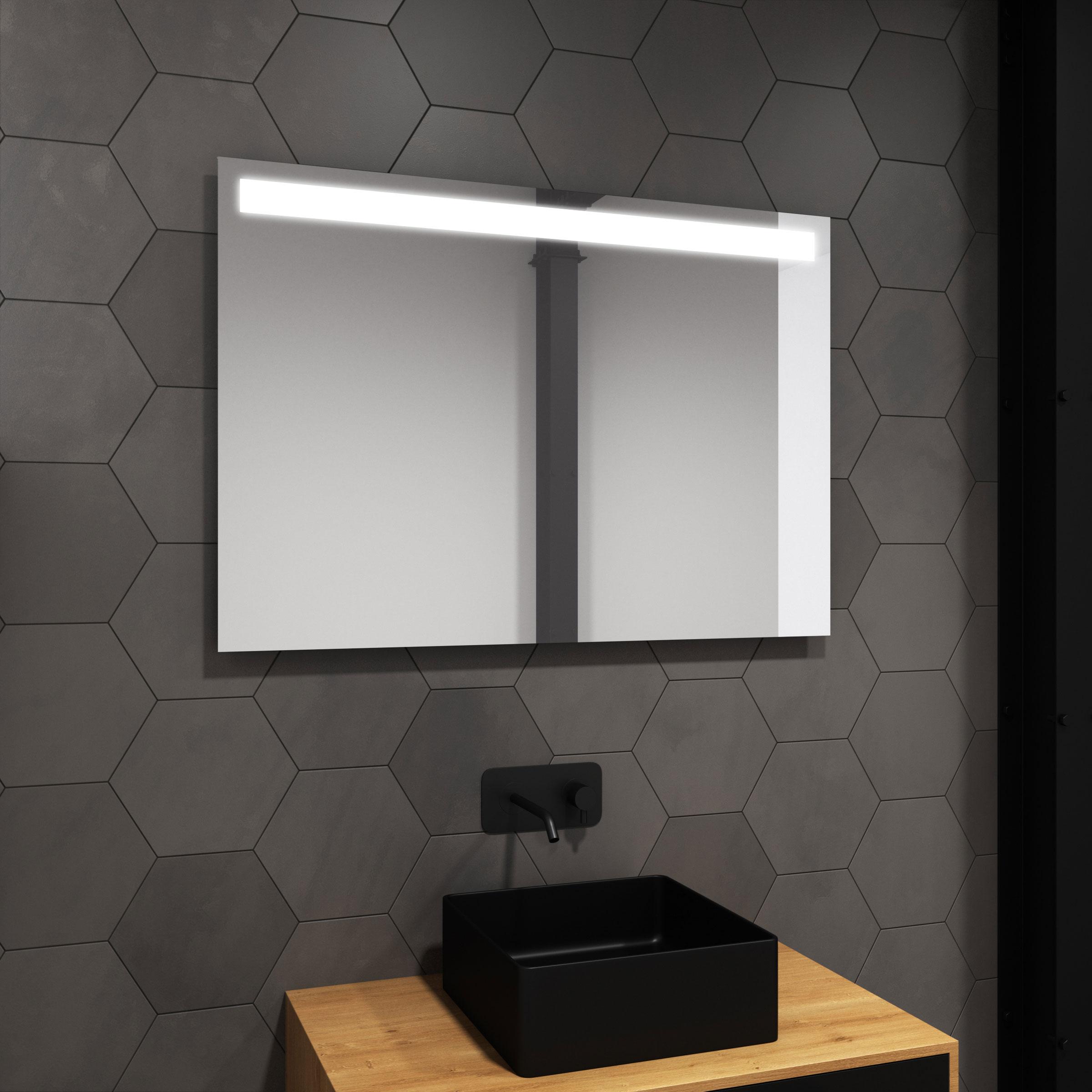 Accessoire miroir Kleankin Miroir rond lumineux LED de salle de bain Ø 80  cm mural avec éclairage 3 couleurs interrupteur tactile système antibuée  46W blanc argent