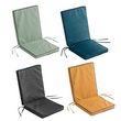 Douceur d'Intérieur Coussin de fauteuil 90x40 cm polyester uni waterproof Siesta. Coloris disponibles : Jaune, Vert, Gris