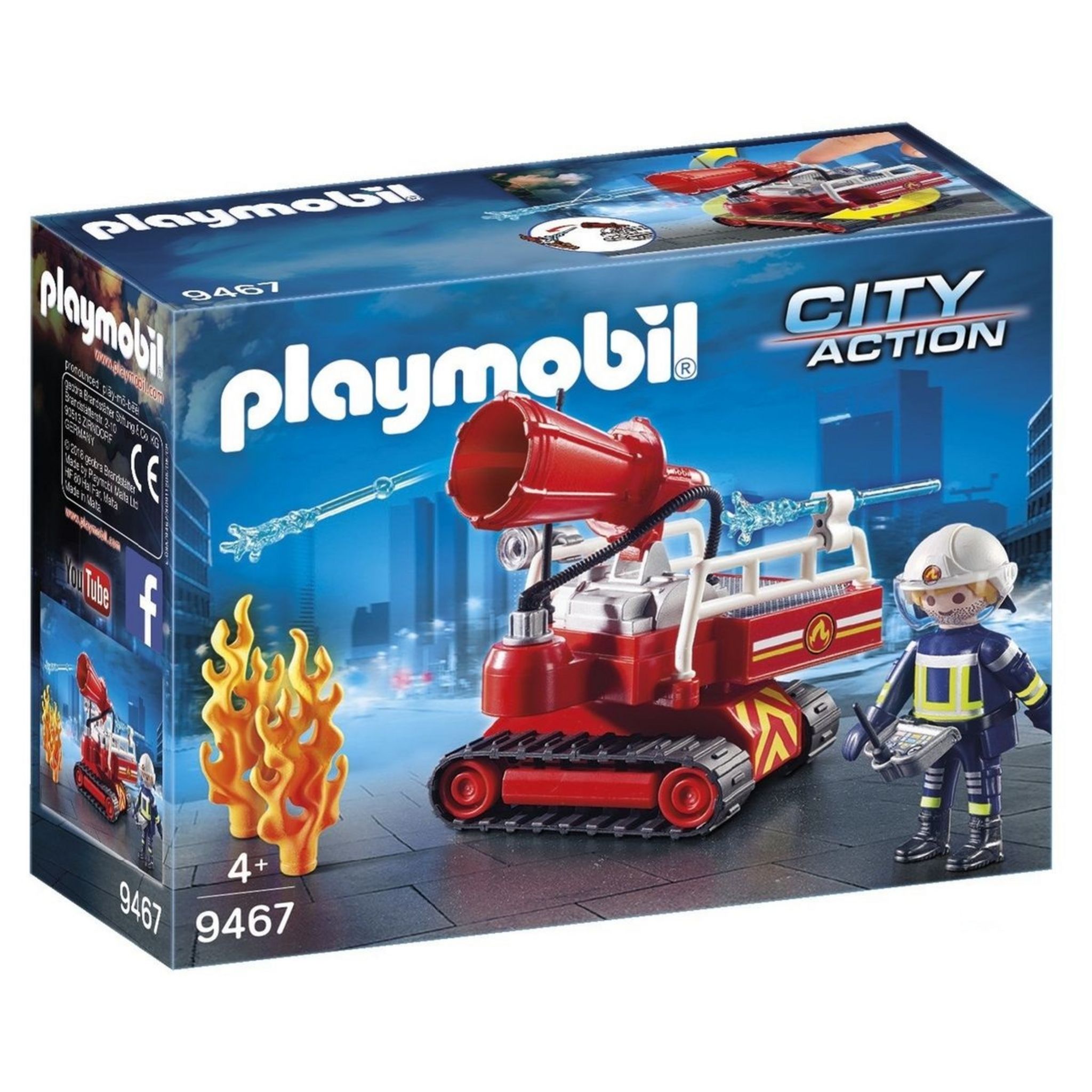 PLAYMOBIL 9467 - City Action - Pompier avec robot d'intervention pas cher 