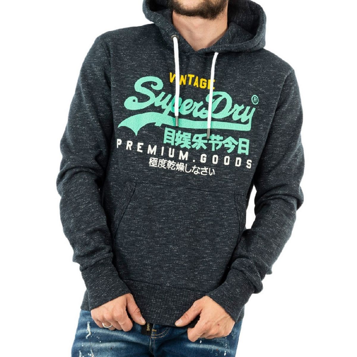 SUPERDRY Sweat capuche Gris Fonc Homme Superdry VL Hood pas