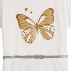 IN EXTENSO Ensemble t-shirt manches courtes + legging papillons fille (ecru)