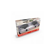 Réchaud 2 feux Inox 2000W Portable Plaque de cuisson électrique Thermostat réglable ALPINA