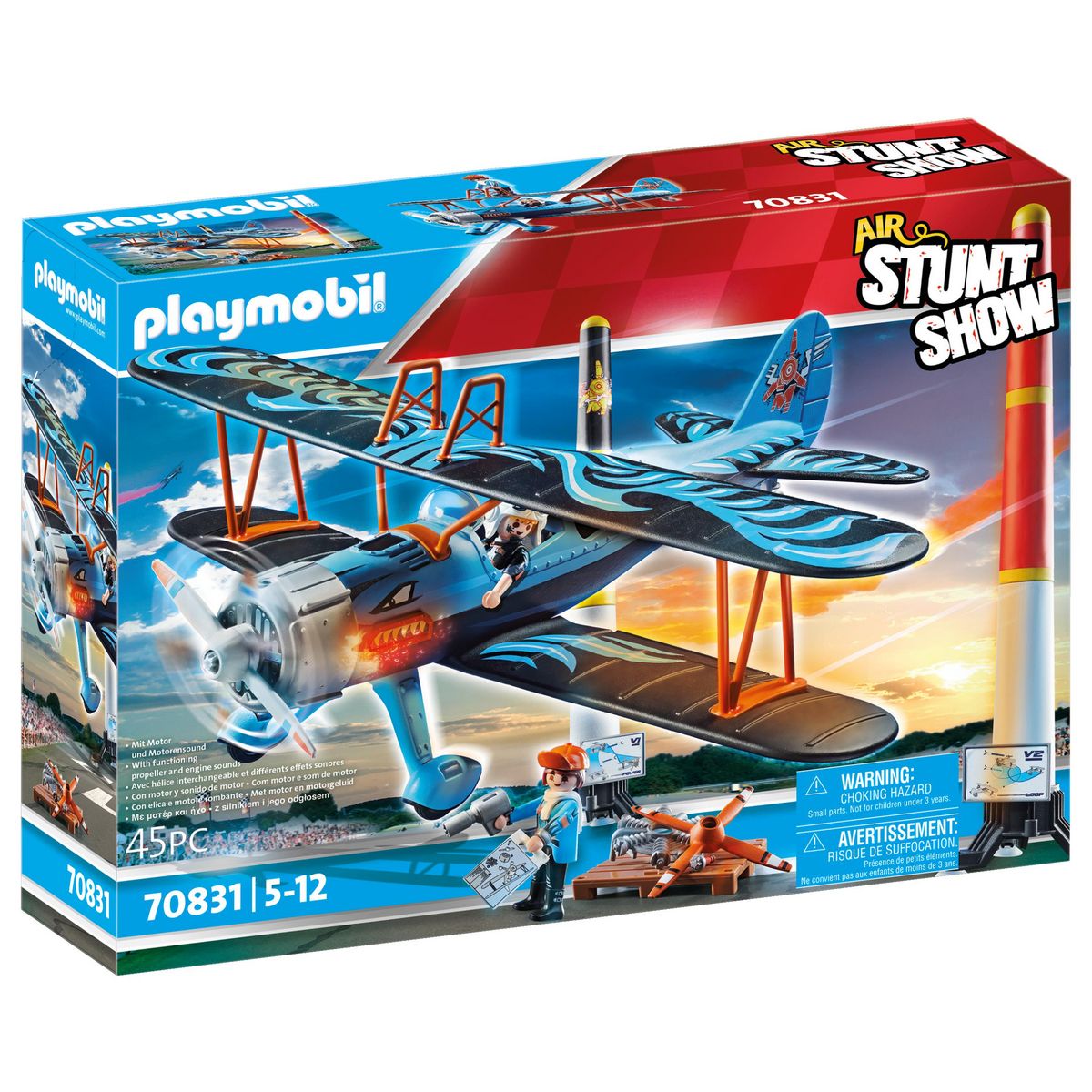 PLAYMOBIL 70831 - Air Stuntshow Biplan "Phénix"