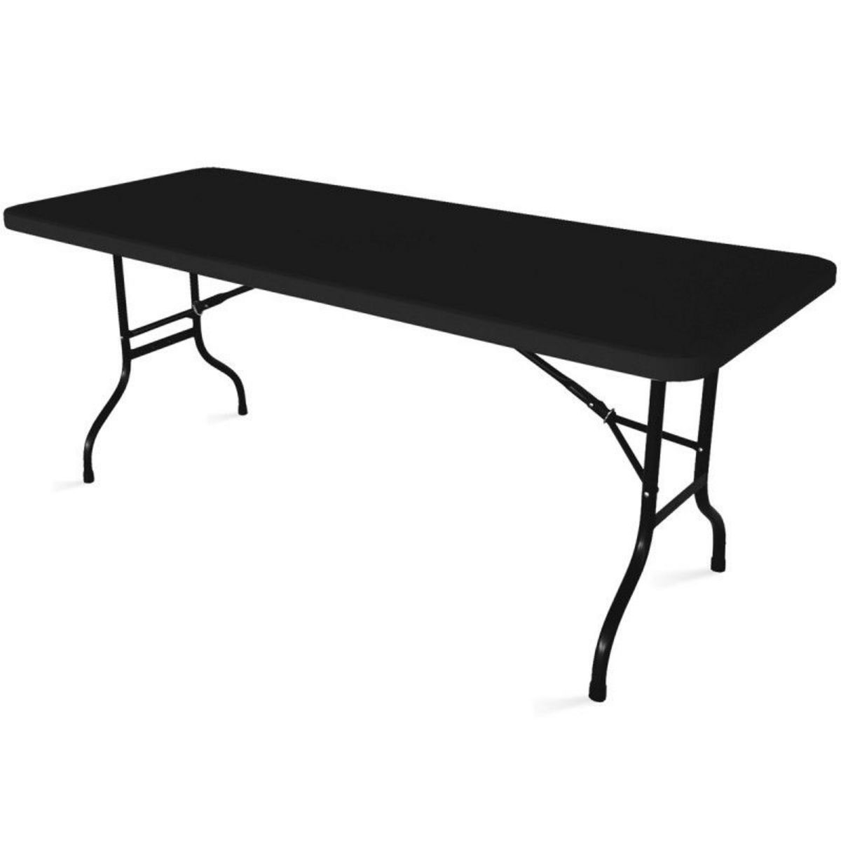 Table d'appoint noire pour réception 200 cm