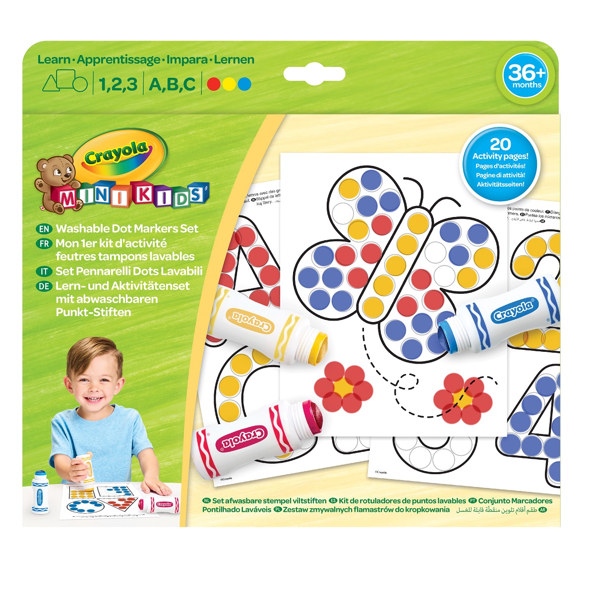 CRAYOLA Mini Kids - Loisirs Créatifs - 8 feutres lavables - dès 1 an 52311  Couleurs Assortis