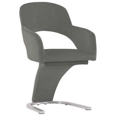3056584 Dining Chairs 4 pcs Grey Velvet (2x287777)