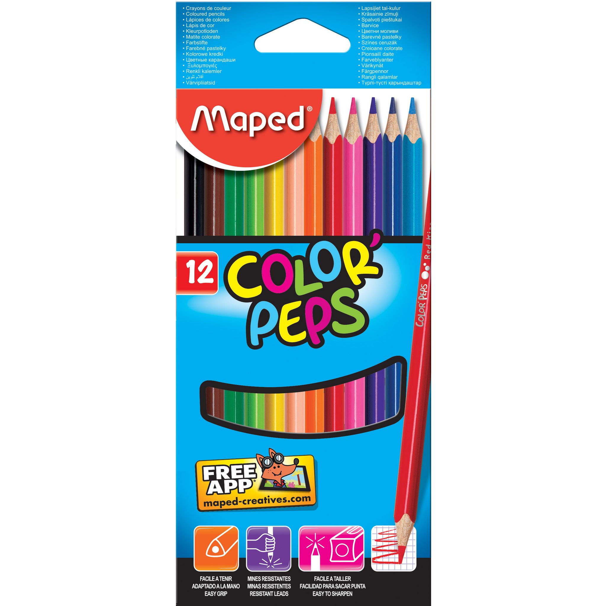 Maped Color'Peps - 15 Crayons de couleur Pas Cher