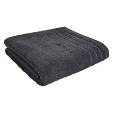 ACTUEL Maxi drap de bain uni en coton bouclé 500 gr/m2 (Noir)