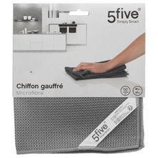 Chiffon Microfibre Gaufré  Clean  40x40cm Gris