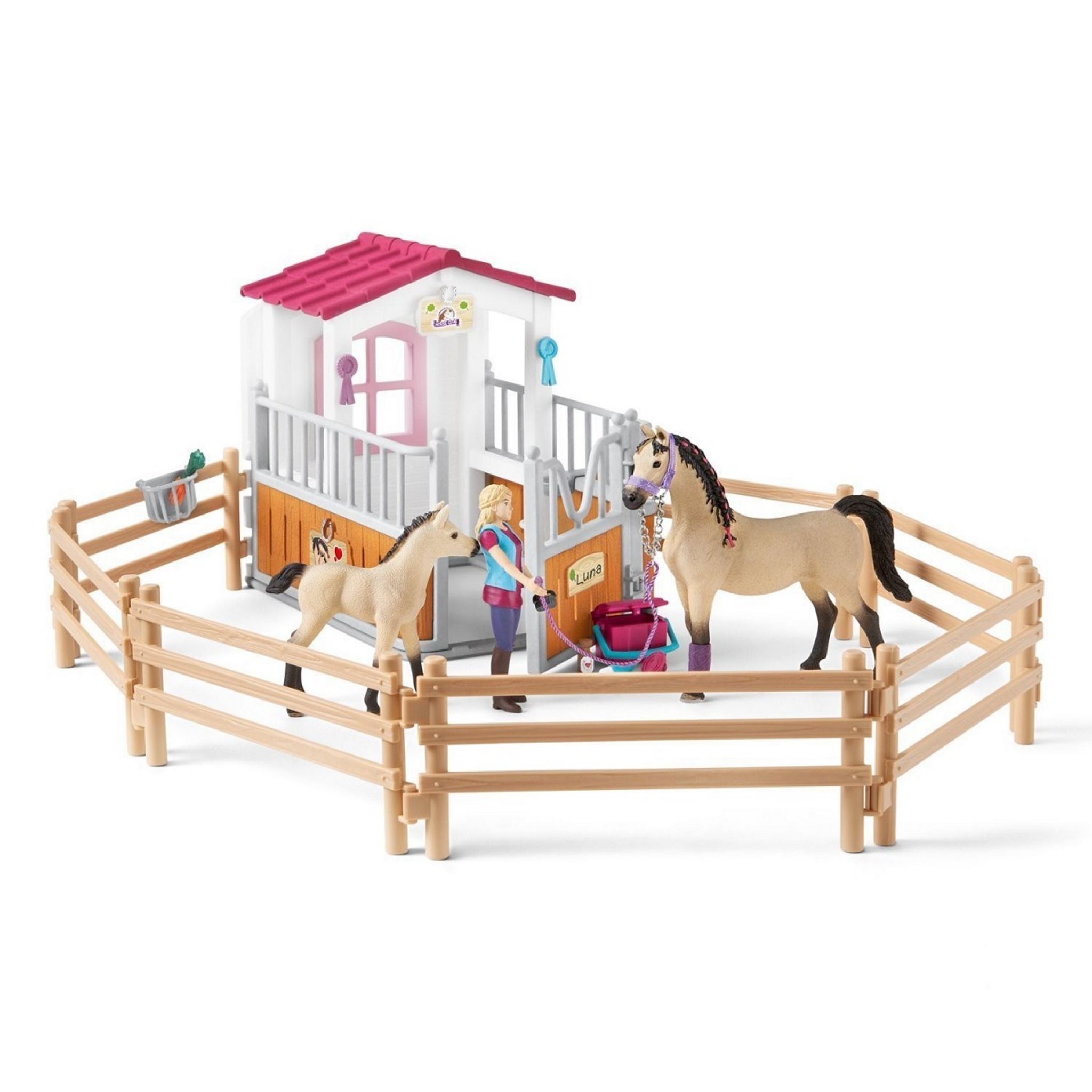 Schleich Box de lavage pour chevaux Emily et Luna pas cher 