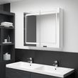 VIDAXL Armoire de salle de bain a miroir LED Blanc brillant 80x12x68cm