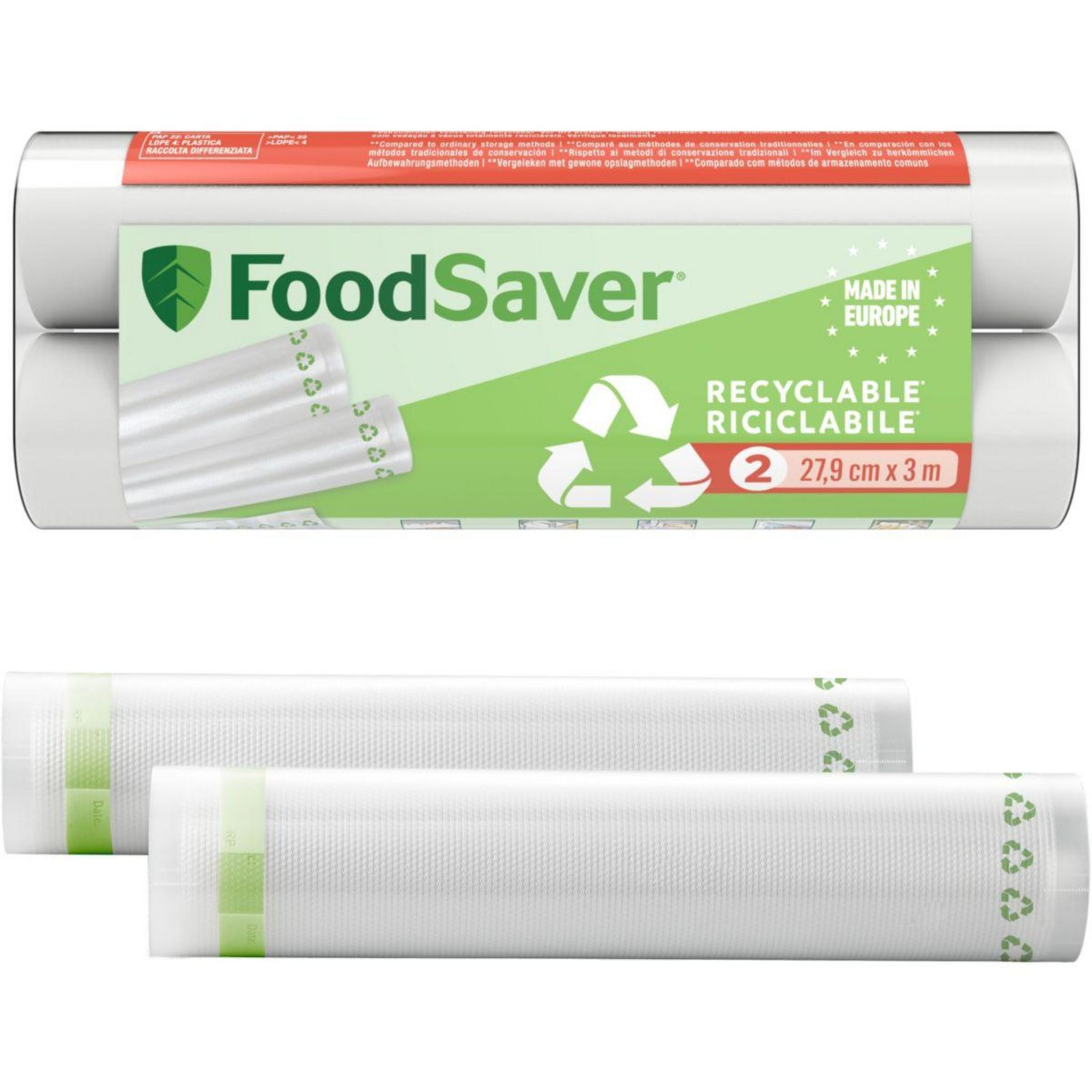 FOODSAVER Sac sous vide FSRE2802X01 2 rouleaux 28cm X 3m pas cher