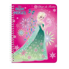 Cahier de texte à spirale fille 17x22cm 148 pages Reine des neiges Elsa